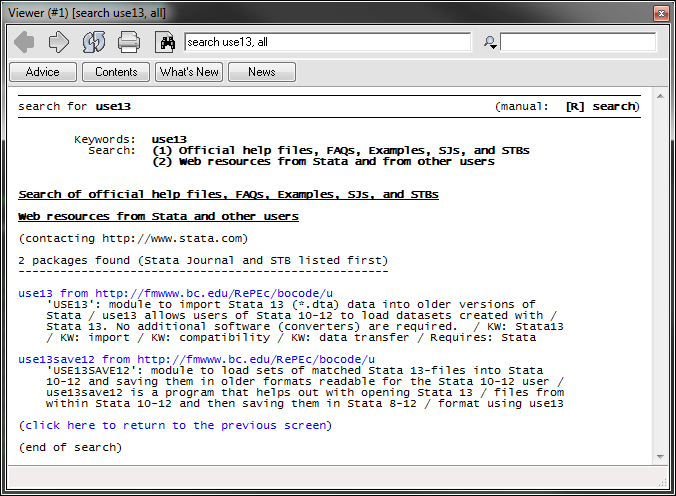 stata 13 to stata 12