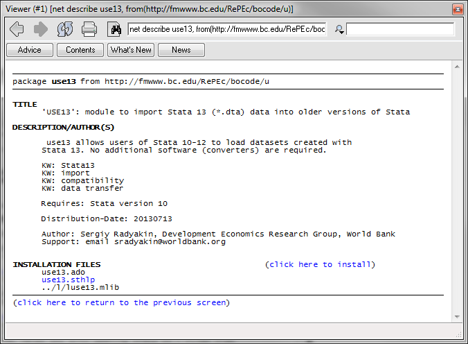 stata 13 update file